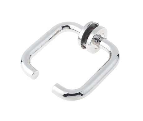 Frelan Hardware Door Furniture Polished Stainless Steel / Round Rose Frelan - PSS Grade 4 return to door lever on rose