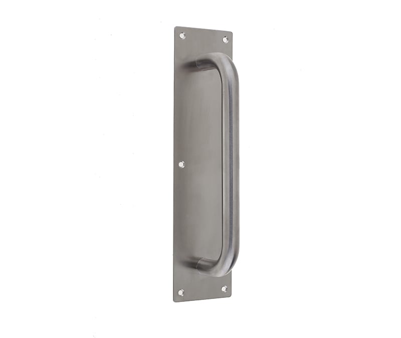 Frelan Hardware Door Furniture Satin Stainless Steel / Pull Handle (Backplate) Frelan - Pull Handle on Plate 225x19mm - Grade 304 Satin Stainless Steel