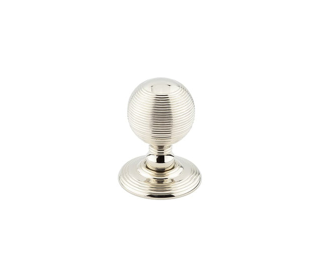Frelan Hardware Door Furniture Polished Nickel / Mortice Knobs Frelan - Reeded Unsprung Mortice Knobs - Polished Nickel