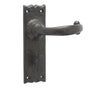 Frelan Hardware Door Furniture Antique Black / Bathroom Lock Handles Frelan - Regal Bathroom Lock Handles on Backplate - Antique Black