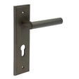 Frelan Hardware Door Furniture Dark Bronze / Euro Profile Lock Handles Frelan - Richmond Door Handle Din Euro Backplate Dark Bronze