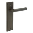 Frelan Hardware Door Furniture Dark Bronze / Latch Handles Frelan - Richmond Door Handle Latch Backplate Dark Bronze