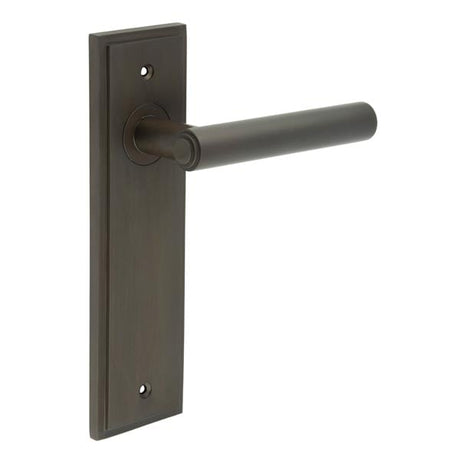 Frelan Hardware Door Furniture Dark Bronze / Latch Handles Frelan - Richmond Door Handle Latch Backplate Dark Bronze