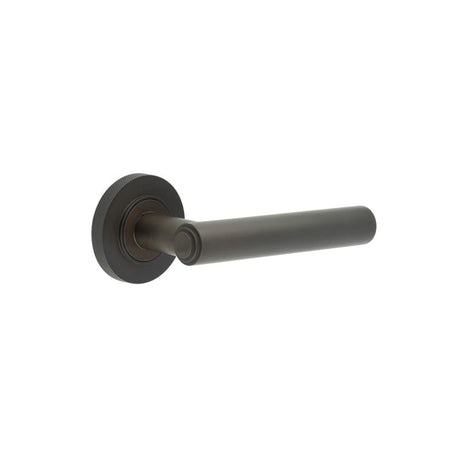 Frelan Hardware Door Furniture Dark Bronze Frelan - Richmond Door Handles Knurled Rose Dark Bronze