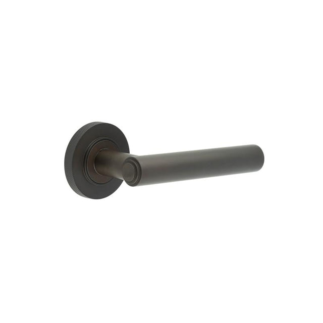 Frelan Hardware Door Furniture Dark Bronze Frelan - Richmond Door Handles Knurled Rose Dark Bronze