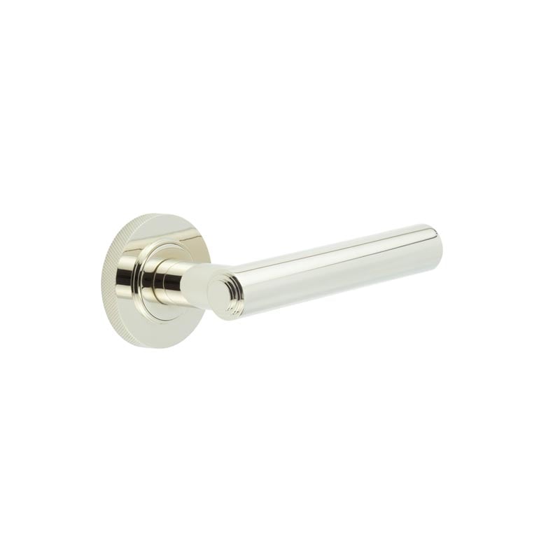 Frelan Hardware Door Furniture Polished Nickel Frelan - Richmond Door Handles Knurled Rose Polished Nickel