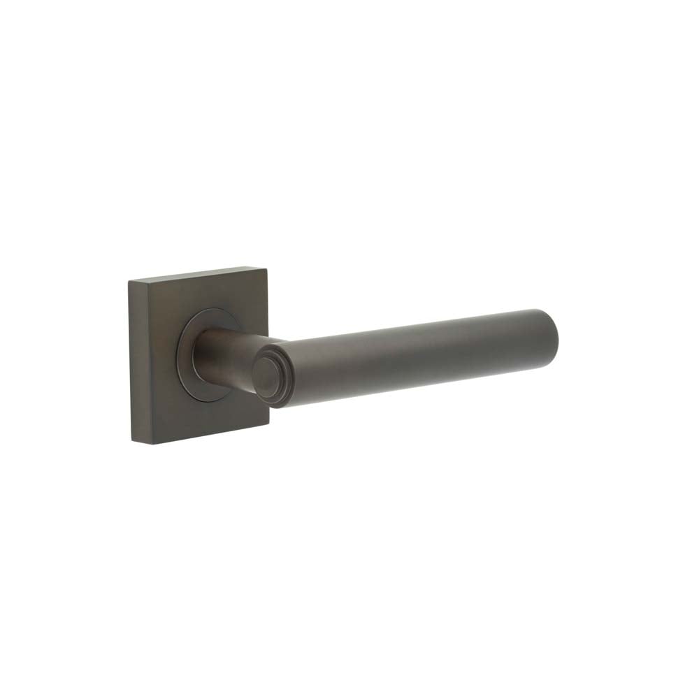 Frelan Hardware Door Furniture Dark Bronze Frelan - Richmond Door Handles Square Plain Dark Bronze