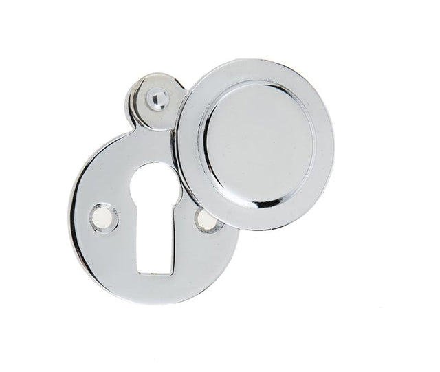 Frelan Hardware Door Furniture Polished Chrome / Mortice Key Profile Escutcheons Frelan - Round Covered Escutcheon Standard Keyway - Polished Chrome
