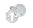 Frelan Hardware Door Furniture Satin Chrome / Mortice Key Profile Escutcheons Frelan - Round Covered Escutcheon Standard Keyway - Satin Chrome