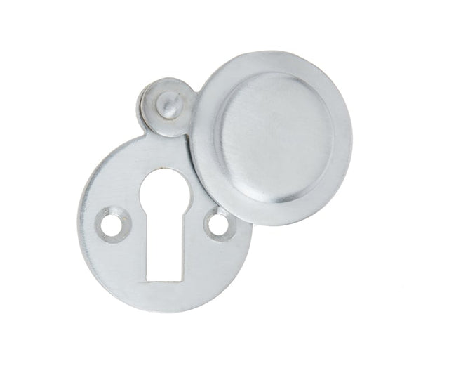 Frelan Hardware Door Furniture Satin Chrome / Mortice Key Profile Escutcheons Frelan - Round Covered Escutcheon Standard Keyway - Satin Chrome