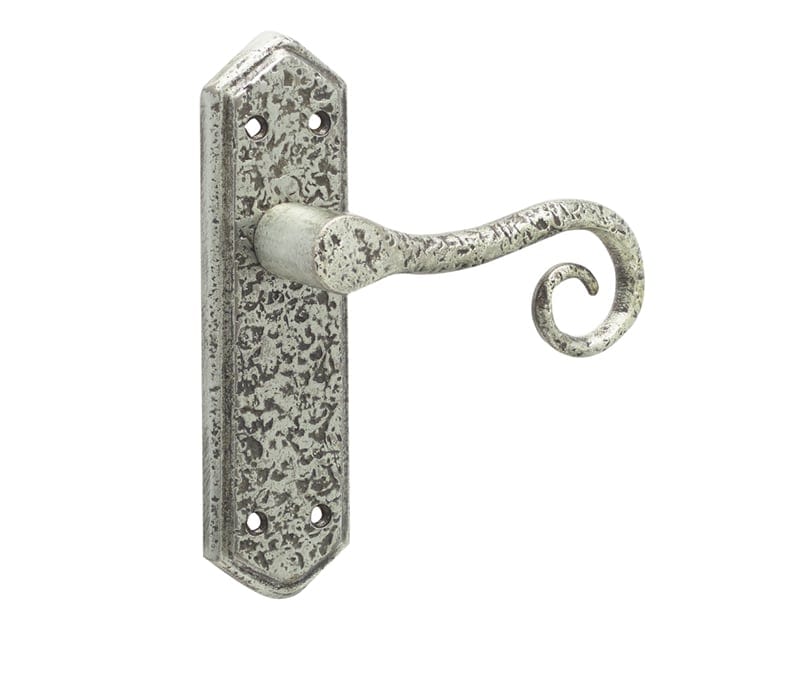 Frelan Hardware Door Furniture Pewter / Latch Handles Frelan - Royal Lever Latch Handles on Backplate - Pewter