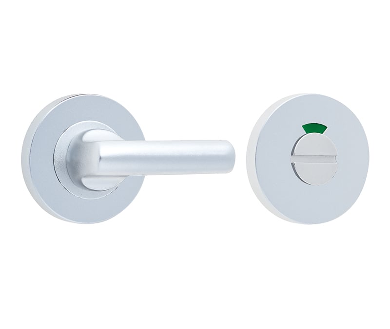 Frelan Hardware Door Furniture Satin Anodised Aluminium / Easy Turn & Release Frelan - SAA Easy turn & release with indicator