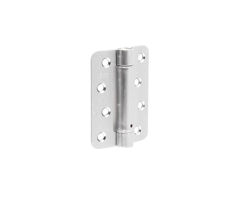 Frelan Hardware Hinges Satin Chrome / Single Action Spring Hinges / 4" x (102mm) Frelan - SC 102x76 S/A Spring Hinge Pk3 Radius