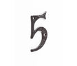Frelan Hardware Door Furniture Antique Black / Numerals / 5 Frelan - Screws Fixed Numeral 5 - Antique Black
