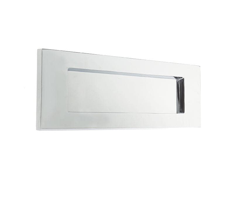 Frelan Hardware Door Furniture Polished Chrome / Letter Plates / 254 x 100mm Frelan - Sprung Letter Plate 254x100mm - Polished Chrome