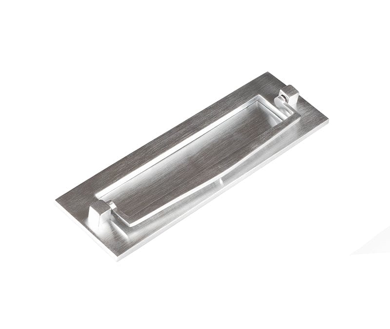 Frelan Hardware Door Furniture Satin Chrome / Postal Knockers / 250 x 76mm Frelan - Sprung Letter Plate with Postal Knocker 250x76mm - Satin Chrome