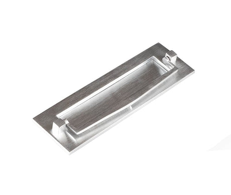 Frelan Hardware Door Furniture Satin Chrome / Postal Knockers / 250 x 76mm Frelan - Sprung Letter Plate with Postal Knocker 250x76mm - Satin Chrome