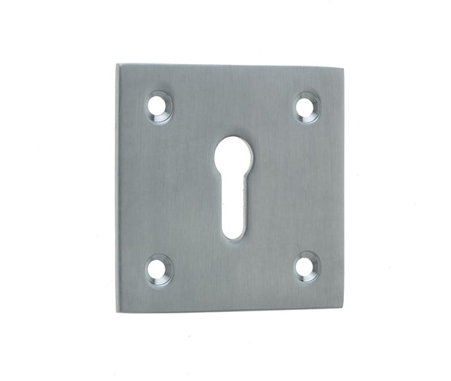 Frelan Hardware Door Furniture Satin Chrome / Mortice Key Profile Escutcheons Frelan - Square Escutcheon Standard Keyway - Satin Chrome