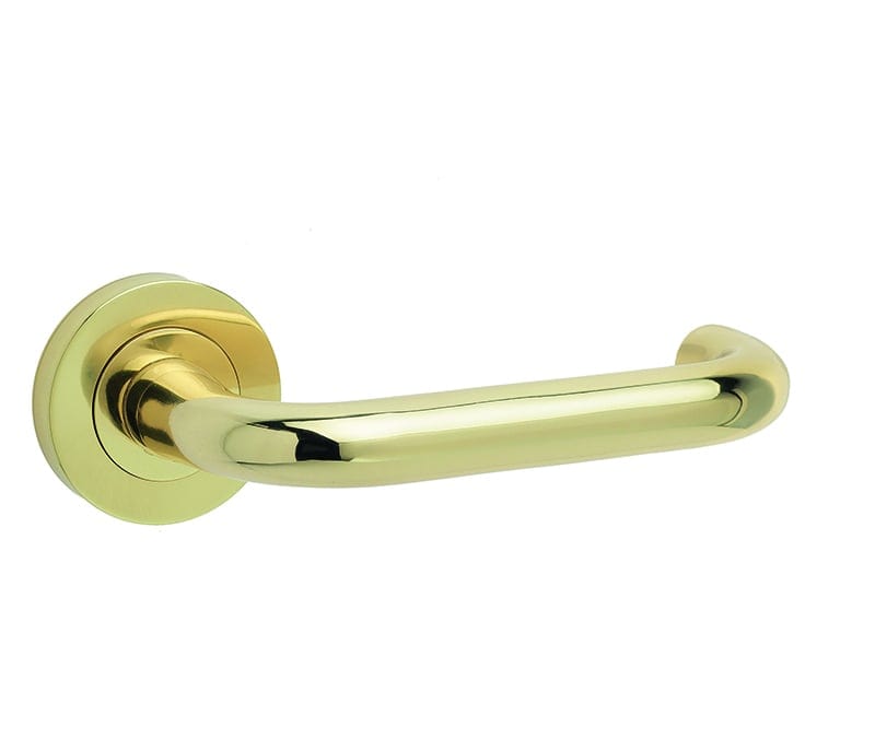 Frelan Hardware Door Furniture Polished Brass / Round Rose Frelan - Thame Levers on Round Rose - Polished Brass