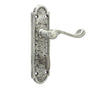 Frelan Hardware Door Furniture Pewter / Bathroom Lock Handles Frelan - Turnberry Bathroom Lock Handles on Backplate - Pewter