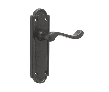 Frelan Hardware Door Furniture Antique Black / Latch Handles Frelan - Turnberry Lever Latch Handles on Backplate - Antique Black