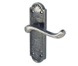 Frelan Hardware Door Furniture Pewter / Latch Handles Frelan - Turnberry Lever Latch Handles on Backplate - Pewter