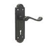 Frelan Hardware Door Furniture Antique Black / Std. Lock Handles Frelan - Turnberry Standard Lever Lock Handles on Backplate - Antique Black