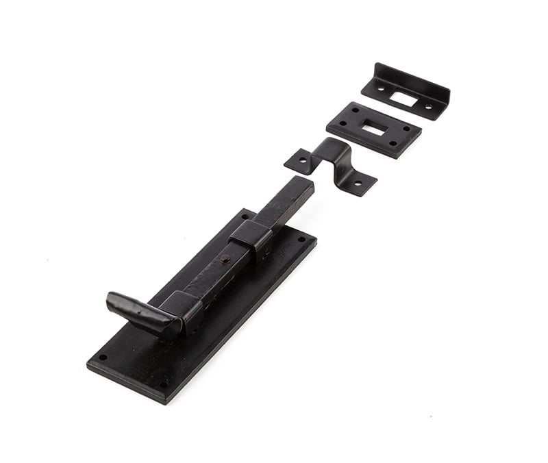 Frelan Hardware Accessories Black / Straight Surface Bolts / 150mm / 6" Frelan - Valley Forge 152mm Straight Door Bolt - Black