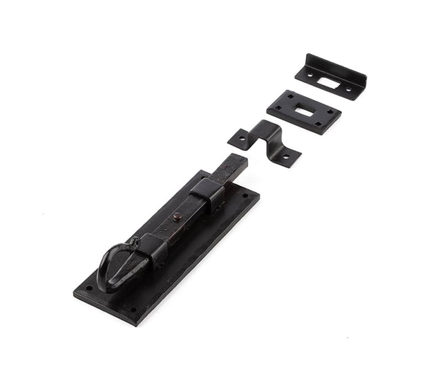 Frelan Hardware Accessories Black / Straight Surface Bolts / 150mm / 6" Frelan - Valley Forge 152mm Straight Shepherds Crook Bolt - Black