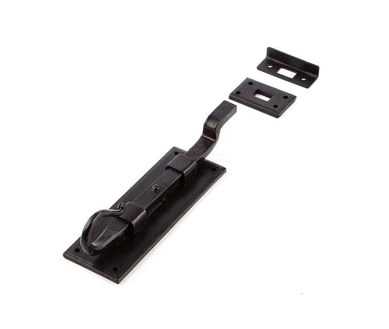 Frelan Hardware Accessories Black / Cranked Surface Bolts / 150mm / 6" Frelan - Valley Forge 154mm Shepherds Crook Necked Bolt - Black