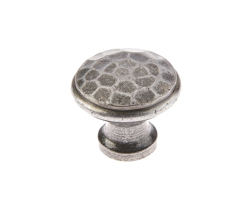 Frelan Hardware Cabinet Hardware Pewter / Cabinet Knobs / 20mm Dia. Frelan - Valley Forge 20mm Hammered Cabinet Knobs - Pewter