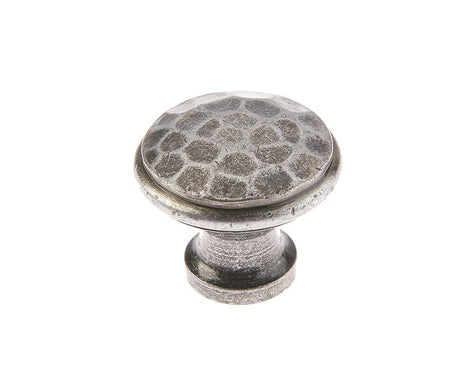Frelan Hardware Cabinet Hardware Pewter / Cabinet Knobs / 20mm Dia. Frelan - Valley Forge 20mm Hammered Cabinet Knobs - Pewter
