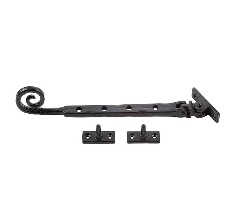 Frelan Hardware Window Furniture Black / 10"/250mm Frelan - Valley Forge 250mm Curly Tail Casement Stay - Black