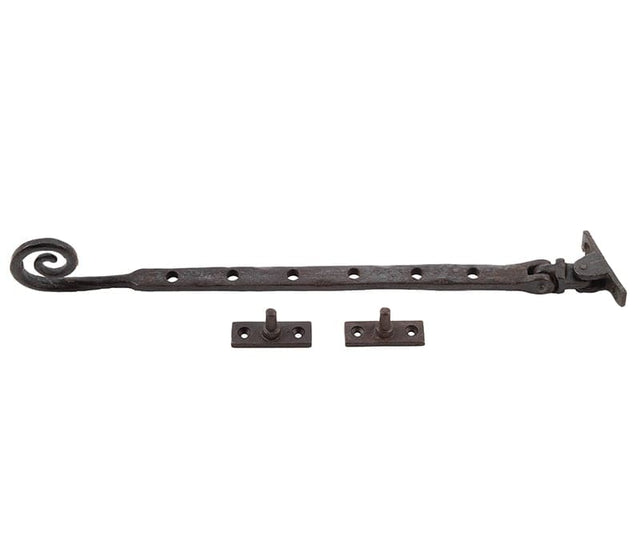 Frelan Hardware Window Furniture Beeswax / 12"/300mm Frelan - Valley Forge 300mm Curly Tail Casement Stay - Beeswax