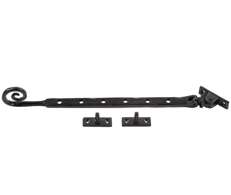 Frelan Hardware Window Furniture Black / 12"/300mm Frelan - Valley Forge 300mm Curly Tail Casement Stay - Black