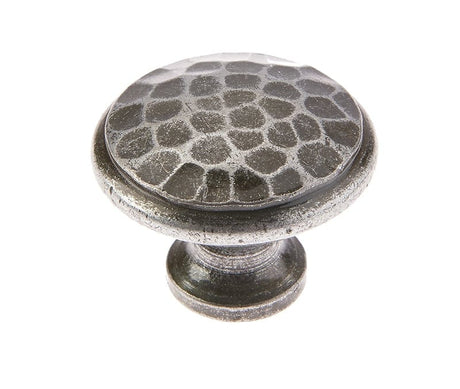 Frelan Hardware Cabinet Hardware Pewter / Cabinet Knobs / 40mm Dia. Frelan - Valley Forge 40mm Hammered Cabinet Knobs - Pewter