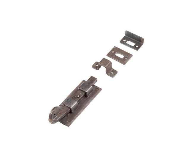 Frelan Hardware Accessories Beeswax / Straight Surface Bolts / 90mm Frelan - Valley Forge 90mm Straight Shepherds Crook Bolt - Beeswax