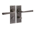 Frelan Hardware Door Furniture Pewter / Bathroom Lock Handles Frelan - Valley Forge Bathroom Lock Handles on Backplate - Pewter