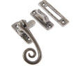 Frelan Hardware Window Furniture Pewter Frelan - Valley Forge Curly Tail Casement Fastener - Pewter