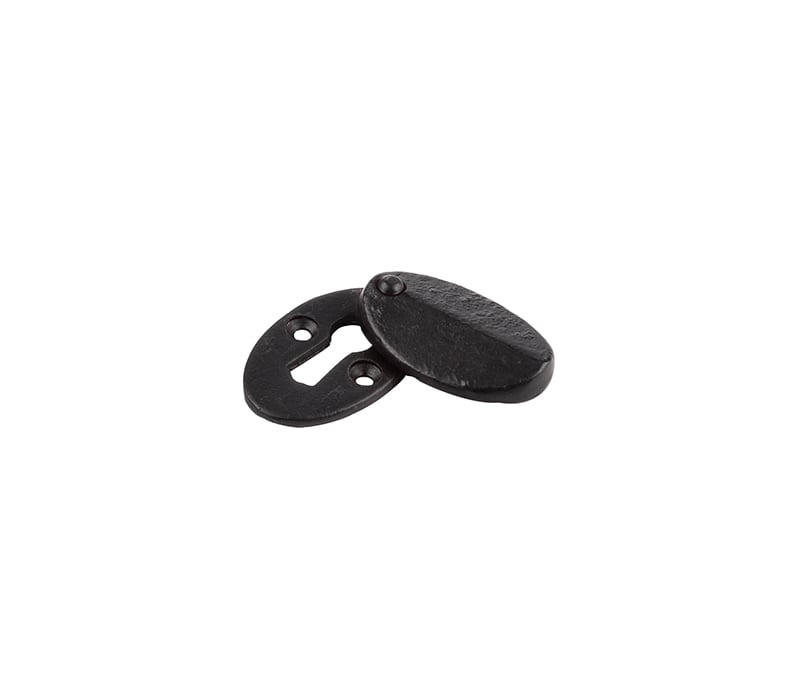Frelan Hardware Door Furniture Black / Mortice Key Profile Escutcheons Frelan - Valley Forge Oval Covered Standard Key Escutcheon - Black