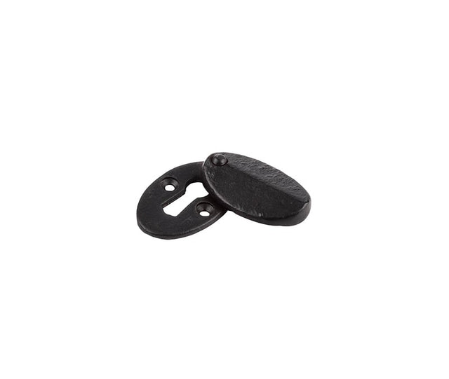 Frelan Hardware Door Furniture Black / Mortice Key Profile Escutcheons Frelan - Valley Forge Oval Covered Standard Key Escutcheon - Black