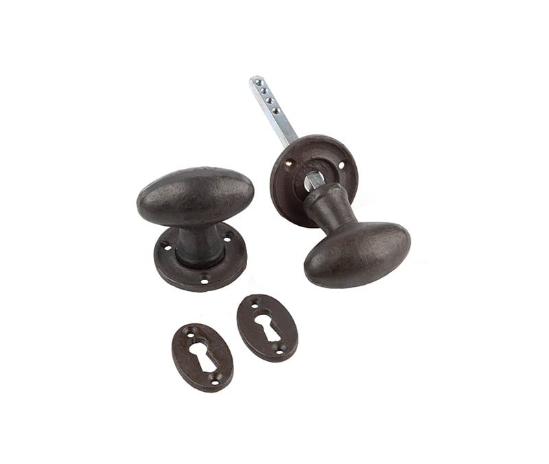 Frelan Hardware Door Furniture Beeswax / Mortice Knobs Frelan - Valley Forge Oval Mortice Knobs - Beeswax