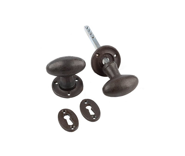 Frelan Hardware Door Furniture Beeswax / Mortice Knobs Frelan - Valley Forge Oval Mortice Knobs - Beeswax