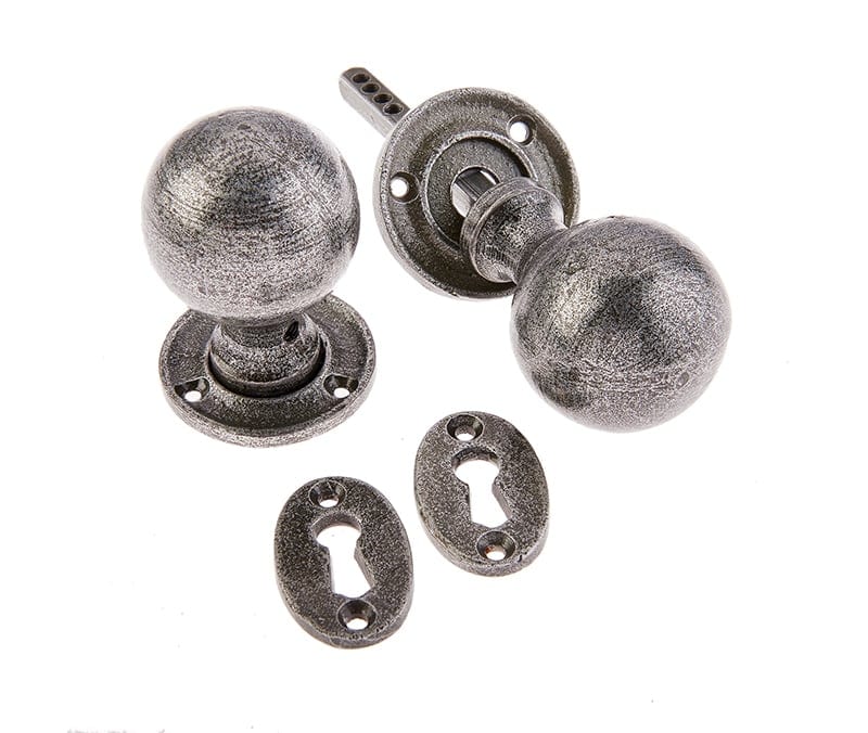 Frelan Hardware Door Furniture Pewter / Mortice Knobs Frelan - Valley Forge Round Mortice Knobs - Pewter