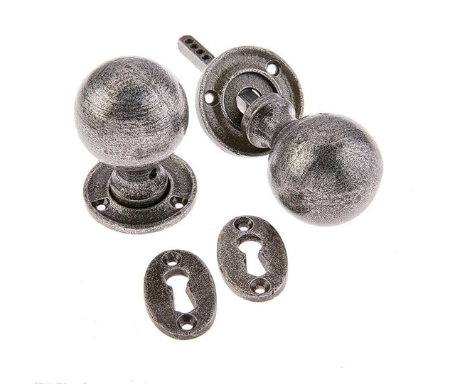 Frelan Hardware Door Furniture Pewter / Mortice Knobs Frelan - Valley Forge Round Mortice Knobs - Pewter