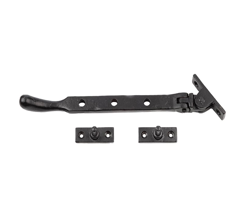 Frelan Hardware Window Furniture Black / 8"/200mm Frelan - Vally Forge 200mm Bulb End Casement Stay - Black