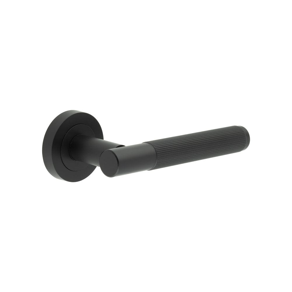 Frelan Hardware Door Furniture Black / Round Rose Frelan - Venice Lever on Round Rose - Matt Black