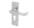 Frelan Hardware Door Furniture Polished Chrome / Euro Profile Lock Handles Frelan - Victorian Scroll Door Handle on Euro Profile Lockplate Polished Chrome