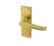 Frelan Hardware Door Furniture Polished Brass / Latch Handles Frelan - Victorian Straight Door Handle on Short Latchset Plate Polished Brass
