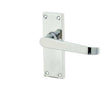 Frelan Hardware Door Furniture Polished Chrome / Latch Handles Frelan - Victorian Straight Door Handle on Short Latchset Plate Polished Chrome